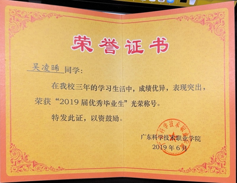 广东科学技术职业学院 - 优秀毕业生